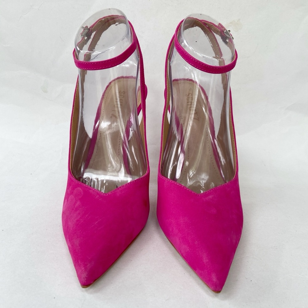 Schutz Pink Suede Leather Pump Size 7B - Picture 3 of 12